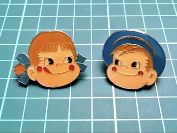 [레어] 후지야 페코짱 포코짱 핀 배지 2개 세트 빈티지 상품