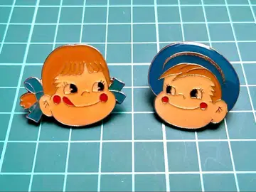 [레어] 후지야 페코짱 포코짱 핀 배지 2개 세트 빈티지 상품