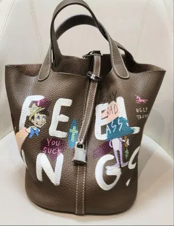 게르니카 토트백 페인트 백 L