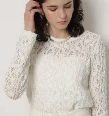 CADUNE 레이스 TOPS 레이스 상의