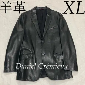 다니엘크레뮤 램 가죽 테일러드 자켓 블랙 XL 양가죽 자켓