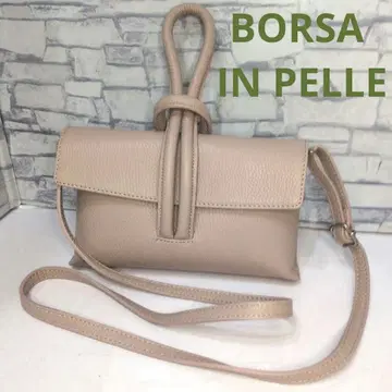 새상품급 BORSA IN PELLE 숄더백 핑크 베이지 이탈리아제