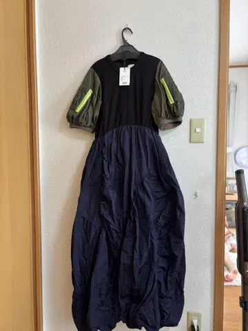 OMMO 네이비 반팔 원피스 38