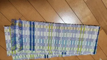 염직 iwasaki 체크 무늬 반폭 오비