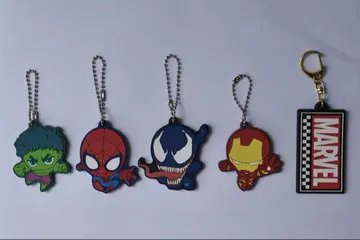 MARVEL 키링 (스파이더맨, 베놈, 아이언맨, 헐크, 로고)