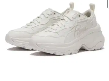 PUMA 시리아 웨지 통굽 닷 스니커즈 아이보리 23cm