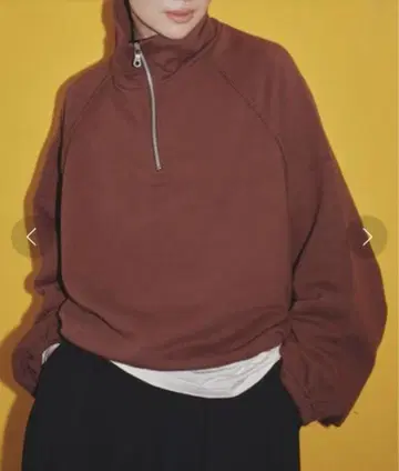 TODAYFUL Half Zip Pullover 버건디 투데이풀