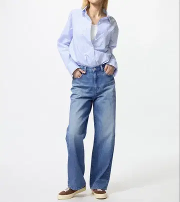 UNIQLO 와이드 스트레이트 청바지
