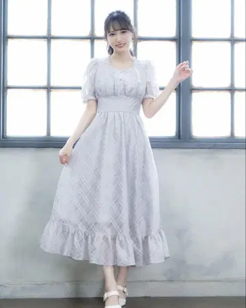 시어 체크 코르셋 OP