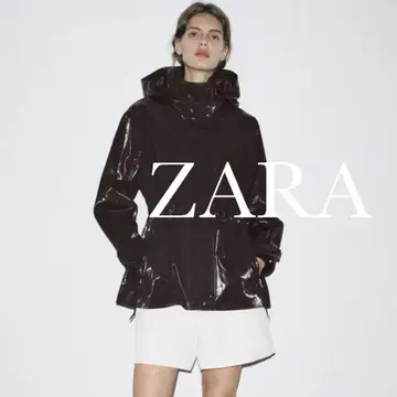 ZARA ZW 컬렉션 샤이니 후드 파카 후드티 아우터