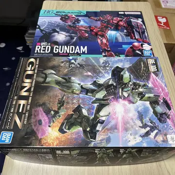 건담 프라모델 HG GMS-Q RED GUNDAM & GUN EZ 세트
