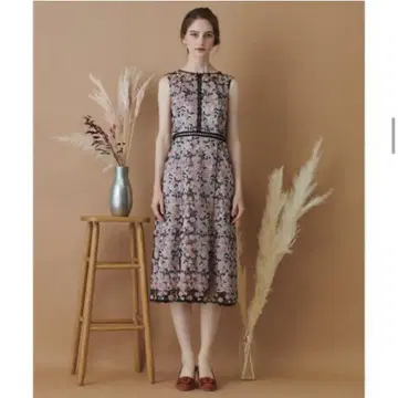 TOCCA 원피스 Flower Bouquet Embroidery 핑크