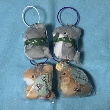 외출 코자메와 해수욕장 친구들 보이스 마스코트 봉제인형 4종 세트
