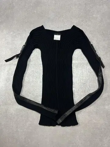 julius leather knit combination 08aw