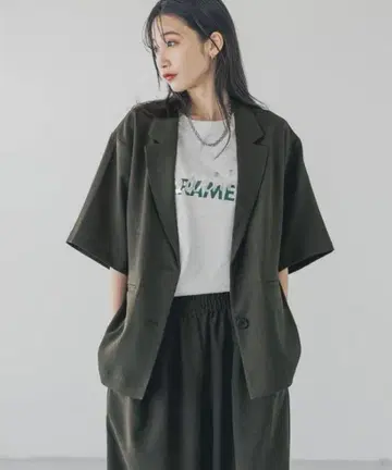[ 셋업 ] 로리즈팜 자켓 & 팬츠 차콜 그레이