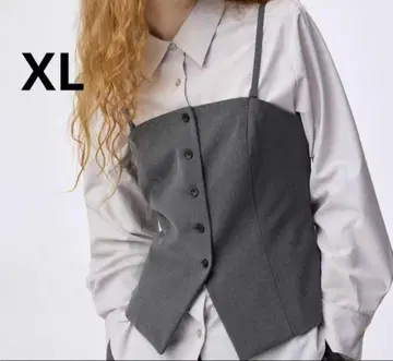 새상품 GU 프론트 버튼 뷔스티에 XL