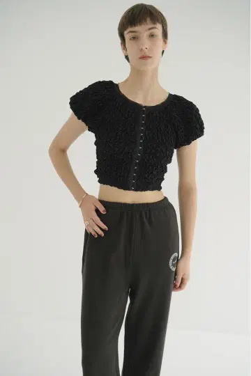 CLANE SHIRRING PUFF TOPS
