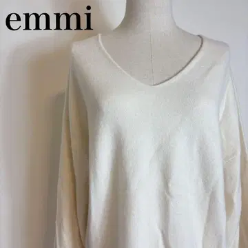 emmi 에미 아틀리에 니트 돌먼 양모 V넥 긴팔 푹신푹신 F