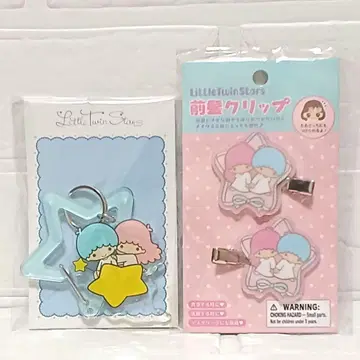 [새 상품] 산리오 리틀트윈스타 아크릴 카라비너 앞머리 클립 세트