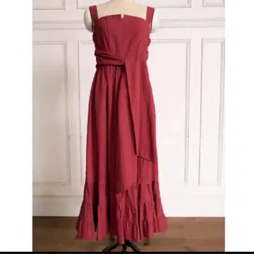 herlipto Back Ribbon Tiered Linen Dress