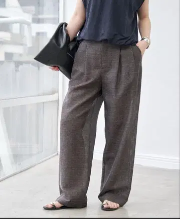 Spick and Span 린넨 라이크 카라미 팬츠 36