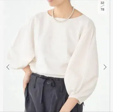 [완판템 새상품] IENA 코튼 스트레치 벌룬 슬리브 풀오버