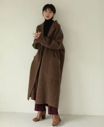 todayful 오버 체크 코트