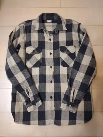 웨어하우스 블록 체크 셔츠 두꺼운 원단 size 40