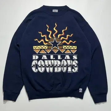90s 로고 7 NFL USA 제작 맨투맨 L 네이비 5432