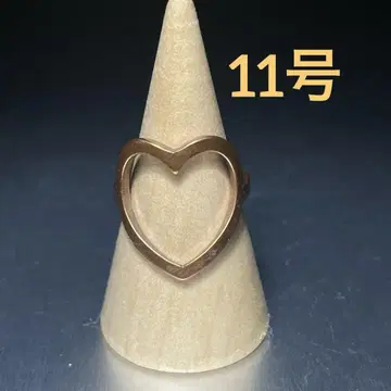 빈티지 패션 반지 브론즈 11호 하트 프레임 레이어드링
