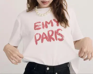 eimy istoire 페인트풍 로고 EIMY PARIS 티셔츠