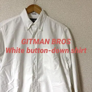 GITMAN BROS 깃맨 USA 제 화이트 셔츠 버튼 다운 셔츠