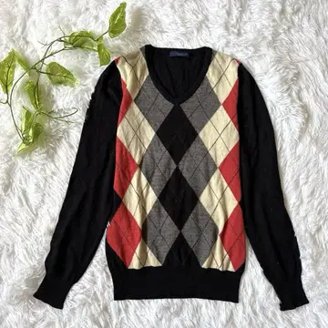 UNITED ARROWS 여성용 긴팔 니트 (F) 기하학 패턴 화려함