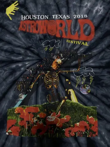travis scott astroworld T셔츠 2018 초레어