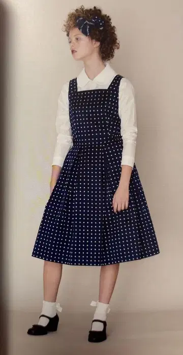 Jane Marple 도트 자카드 드레스
