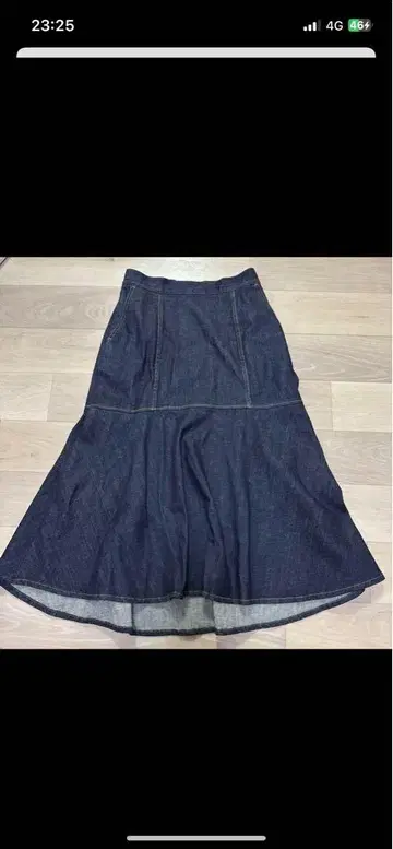 새상품급 스트로베리 필드 플레어 데님 롱 스커트