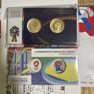 오사카 엑스포 EXPO 2025 akuaku 기념 메달 세트 코인 골드