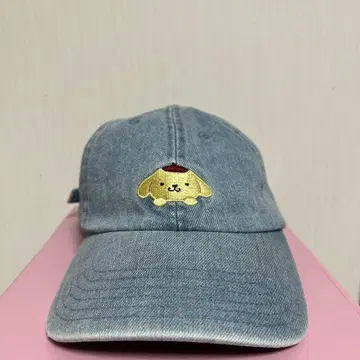 하모니랜드 폼폼푸딩 데님 자수 캡 산리오 모자