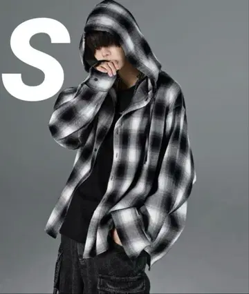 adrer check over size shirt parker