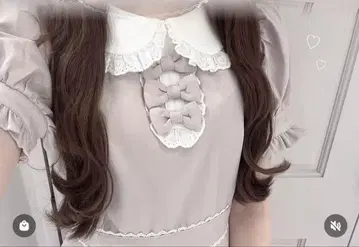 pium 둥근 카라 리본 도리 셋업