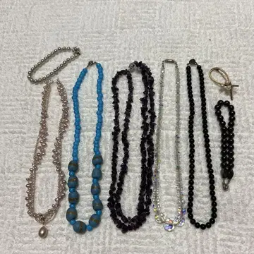 목걸이 8점 세트, 펄 비즈 액세서리