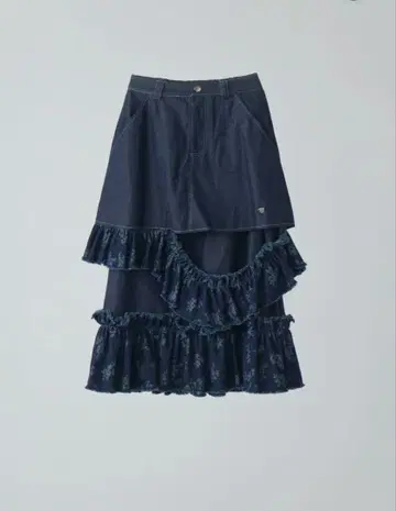 idem 데미지 프릴 데님 스커트