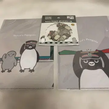 Suica 펭귄 클리어 파일 2매 씰