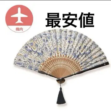 JAL 기내 판매 한정 리버티 프린트 JAL 오리지널 부채 미사용 새상품