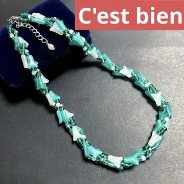 C'est bien 빈티지 유리 루리 목걸이