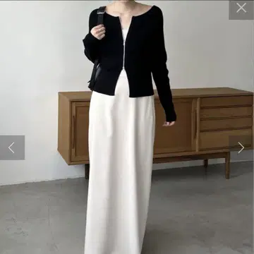 카프리슈 레마쥬 세미 플레어 롱 스커트 아이보리 36