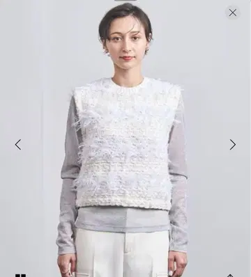 UNITED ARROWS 믹스 얀 니트 베스트