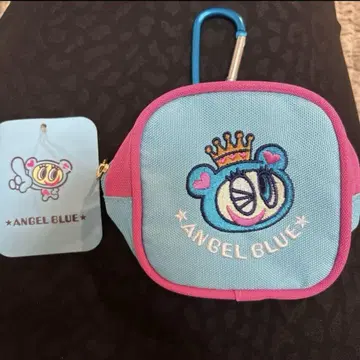 엔젤블루 카라비너 파우치 택 포함 헤이세이 레트로