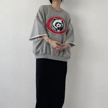 'KUMA' half sleeve sweat tee