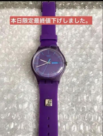 swatch 스와치 손목시계 퍼플 스켈레톤 미사용